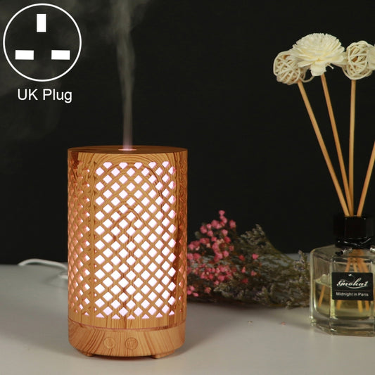 200ml Hollow-out Forest Pattern Wooden Essential Oil Aromatherapy Machine Ultrasonic Humidifier Automatic Alcohol Sprayer, Plug Specification:UK Plug(Light Brown-1) - Air Purifiers & Accessories by buy2fix | Online Shopping UK | buy2fix