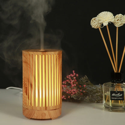 200ml Hollow-out Forest Pattern Wooden Essential Oil Aromatherapy Machine Ultrasonic Humidifier Automatic Alcohol Sprayer, Plug Specification:UK Plug(Light Brown-2) - Air Purifiers & Accessories by buy2fix | Online Shopping UK | buy2fix