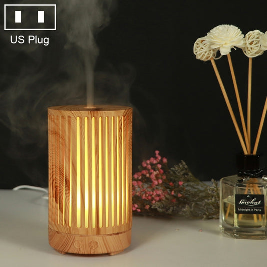 200ml Hollow-out Forest Pattern Wooden Essential Oil Aromatherapy Machine Ultrasonic Humidifier Automatic Alcohol Sprayer, Plug Specification:US Plug(Light Brown-2) - Air Purifiers & Accessories by buy2fix | Online Shopping UK | buy2fix