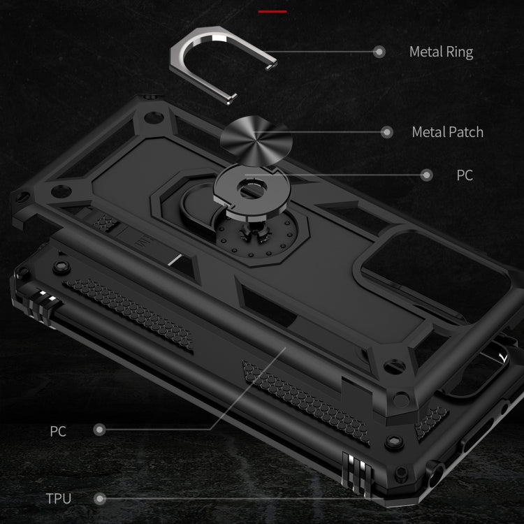 For Xiaomi Redmi 10 Shockproof TPU + PC Phone Case with 360 Degree Rotating Holder(Black) by buy2fix