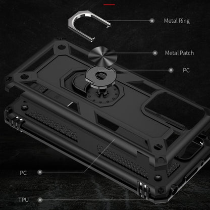 For Xiaomi Redmi 10 Shockproof TPU + PC Phone Case with 360 Degree Rotating Holder(Black) by buy2fix