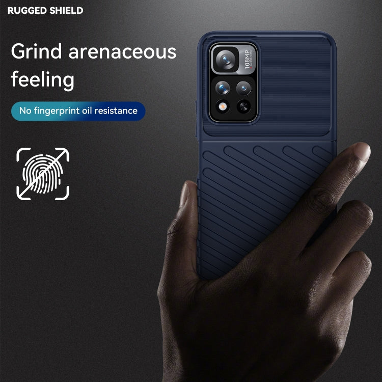 For Xiaomi Redmi Poco M4 Pro 5G Thunderbolt Shockproof TPU Soft Phone Case(Blue) - Xiaomi Cases by buy2fix | Online Shopping UK | buy2fix