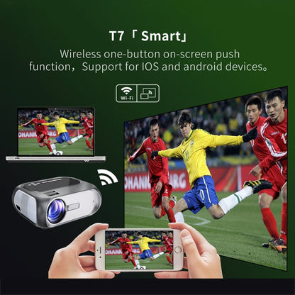 T7 1920x1080P 200 ANSI Portable Home Theater LED HD Digital Projector, Same Screen Version, UK Plug(Black) - LED Projector by buy2fix | Online Shopping UK | buy2fix