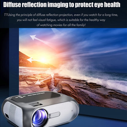 T7 1920x1080P 200 ANSI Portable Home Theater LED HD Digital Projector, Same Screen Version, UK Plug(Black) - LED Projector by buy2fix | Online Shopping UK | buy2fix