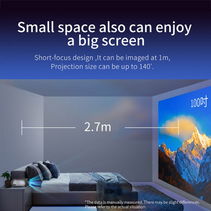T7 1920x1080P 200 ANSI Portable Home Theater LED HD Digital Projector, Same Screen Version, UK Plug(Black) - LED Projector by buy2fix | Online Shopping UK | buy2fix