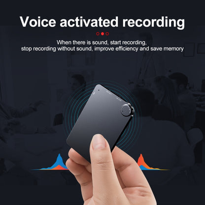 K2 Portable Ultra-thin Card Voice Recorder, Capacity:16GB(Black) - Other Style by buy2fix | Online Shopping UK | buy2fix