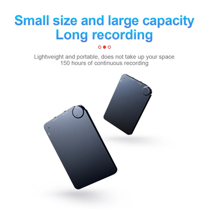 K2 Portable Ultra-thin Card Voice Recorder, Capacity:32GB(Black) - Other Style by buy2fix | Online Shopping UK | buy2fix