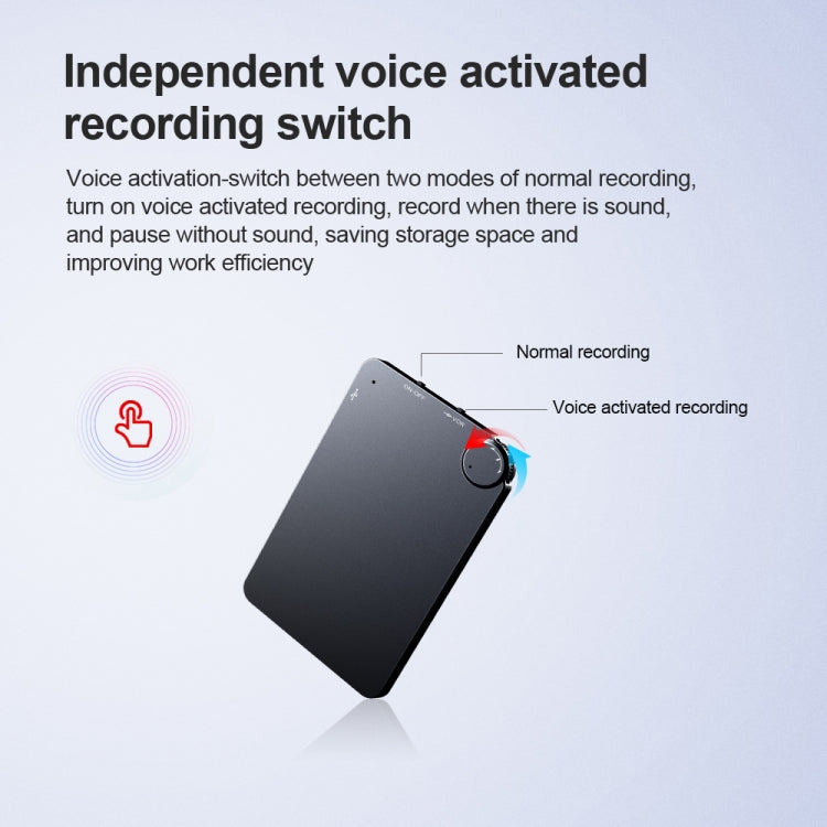 K2 Portable Ultra-thin Card Voice Recorder, Capacity:32GB(Black) - Other Style by buy2fix | Online Shopping UK | buy2fix
