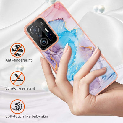 For Xiaomi Mi 11T / Mi 11T Pro Electroplating IMD TPU Phone Case(Blue Marble) by buy2fix