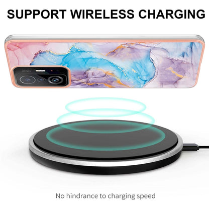 For Xiaomi Mi 11T / Mi 11T Pro Electroplating IMD TPU Phone Case(Blue Marble) by buy2fix