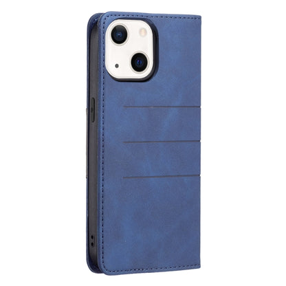 For iPhone 13 mini Magnetic Splicing Leather Phone Case (Blue) - iPhone 13 mini Cases by buy2fix | Online Shopping UK | buy2fix