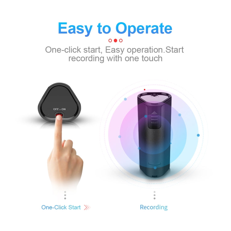 Q51 Intelligent HD Noise Reduction Remote Voice Control Recorder, Capacity:8GB(Black) - Recording Pen by buy2fix | Online Shopping UK | buy2fix