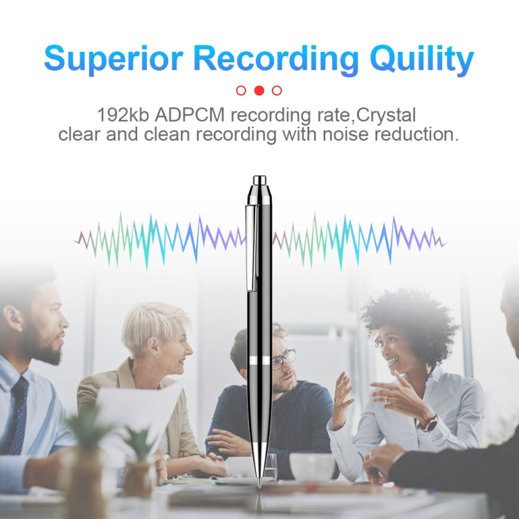 Q90 Intelligent HD Digital Noise Reduction Recording Pen, Capacity:32GB(Black) - Recording Pen by buy2fix | Online Shopping UK | buy2fix
