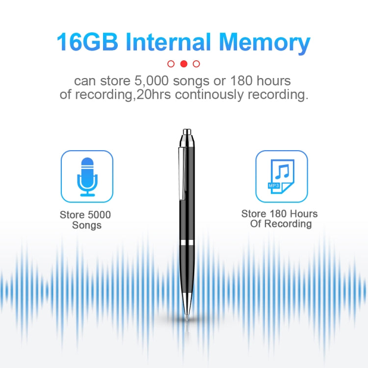 Q90 Intelligent HD Digital Noise Reduction Recording Pen, Capacity:32GB(Black) - Recording Pen by buy2fix | Online Shopping UK | buy2fix