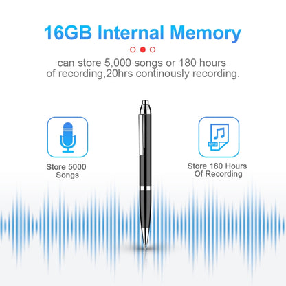 Q90 Intelligent HD Digital Noise Reduction Recording Pen, Capacity:32GB(Black) - Recording Pen by buy2fix | Online Shopping UK | buy2fix