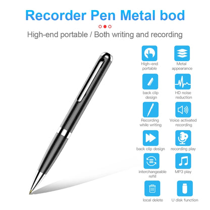 Q96 Intelligent HD Digital Noise Reduction Recording Pen, Capacity:4GB(Black) - Recording Pen by buy2fix | Online Shopping UK | buy2fix
