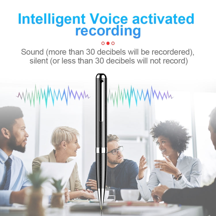 Q96 Intelligent HD Digital Noise Reduction Recording Pen, Capacity:4GB(Black) - Recording Pen by buy2fix | Online Shopping UK | buy2fix