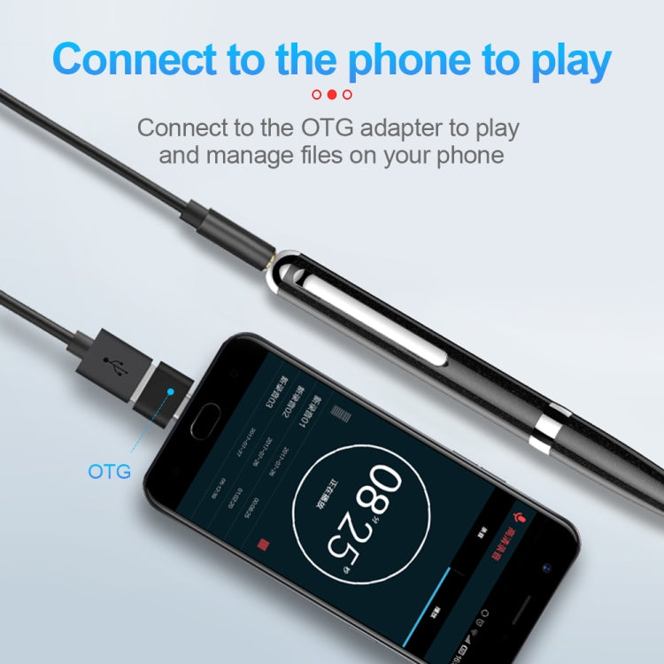 Q96 Intelligent HD Digital Noise Reduction Recording Pen, Capacity:4GB(Black) - Recording Pen by buy2fix | Online Shopping UK | buy2fix