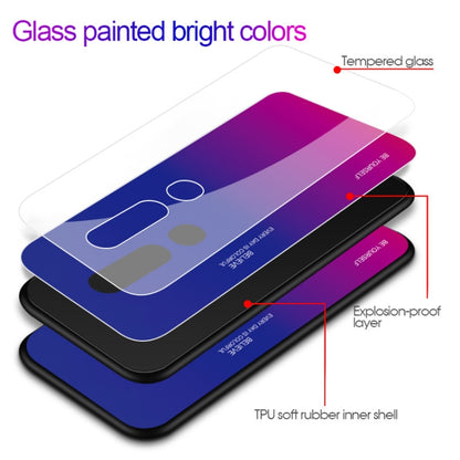For OPPO F11 Pro Gradient Color Glass Case(Purple) - OPPO Cases by buy2fix | Online Shopping UK | buy2fix