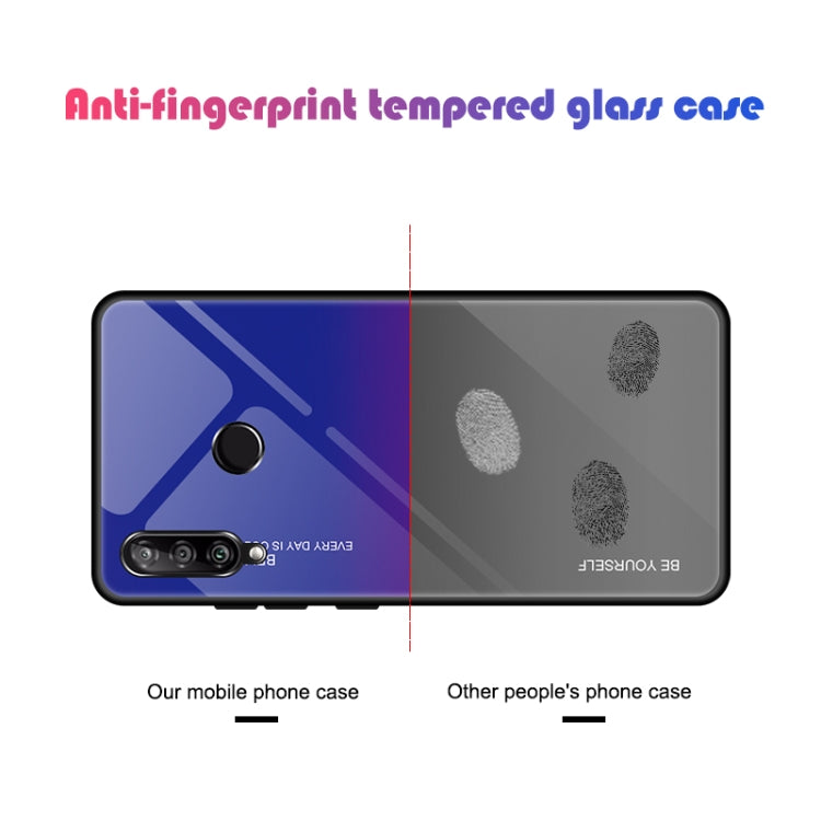 For Huawei Enjoy 9s / Honor 10i / Honor 20i / P Smart+ 2019 Gradient Color Glass Case(Sky Blue) - Honor Cases by buy2fix | Online Shopping UK | buy2fix