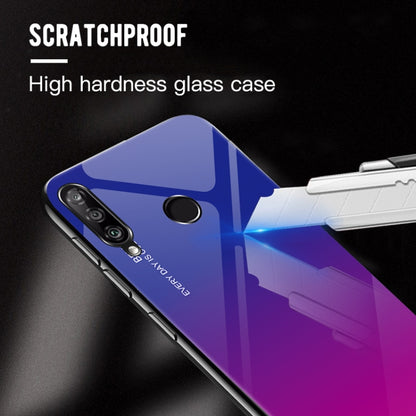 For Huawei Enjoy 9s / Honor 10i / Honor 20i / P Smart+ 2019 Gradient Color Glass Case(Sky Blue) - Honor Cases by buy2fix | Online Shopping UK | buy2fix