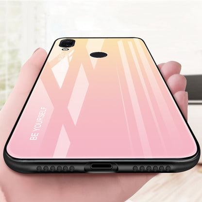 For Xiaomi Redmi Note 7 Gradient Color Glass Case(Light Purple) - Xiaomi Cases by buy2fix | Online Shopping UK | buy2fix