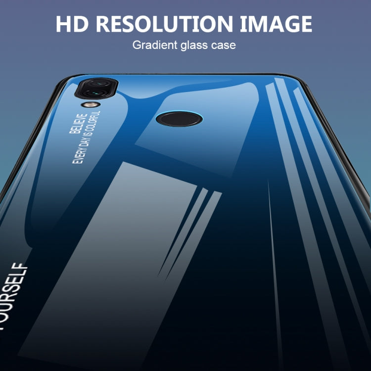 For Xiaomi Redmi Note 7 Gradient Color Glass Case(Light Purple) - Xiaomi Cases by buy2fix | Online Shopping UK | buy2fix