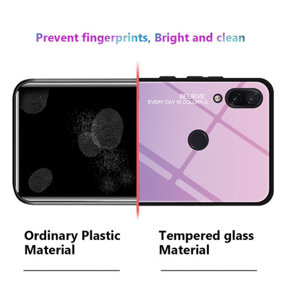 For Xiaomi Redmi Note 7 Gradient Color Glass Case(Light Purple) - Xiaomi Cases by buy2fix | Online Shopping UK | buy2fix