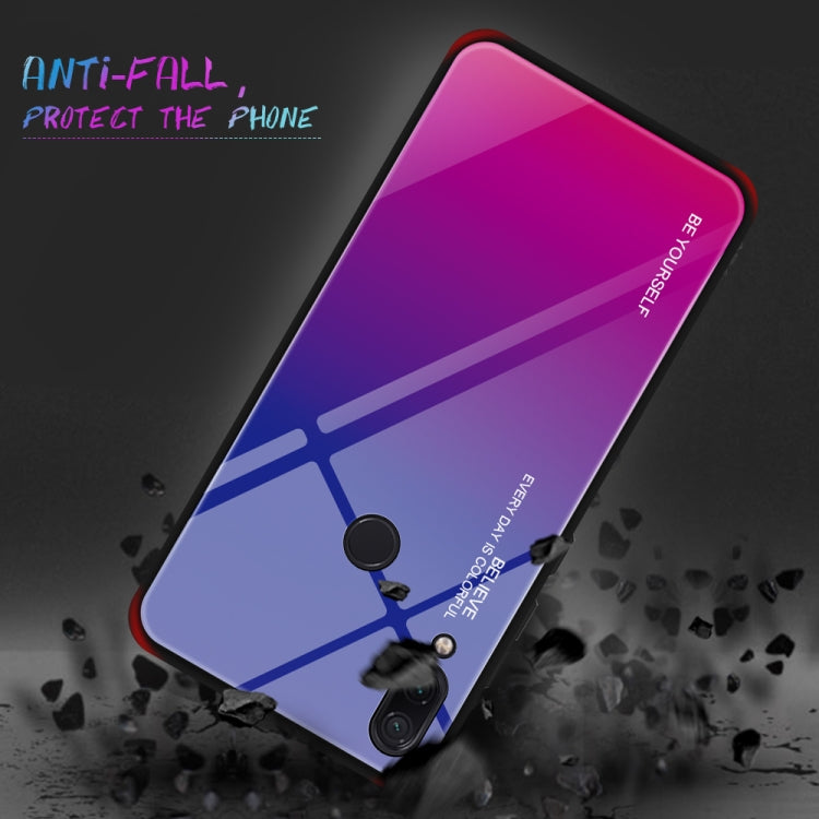 For Xiaomi Redmi Note 7 Gradient Color Glass Case(Light Purple) - Xiaomi Cases by buy2fix | Online Shopping UK | buy2fix