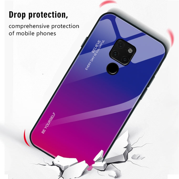 For Huawei Mate 20 Gradient Color Glass Case(Red Blue) - Huawei Cases by buy2fix | Online Shopping UK | buy2fix