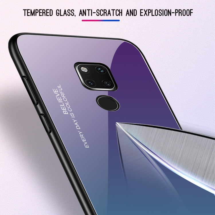 For Huawei Mate 20 Gradient Color Glass Case(Red Blue) - Huawei Cases by buy2fix | Online Shopping UK | buy2fix