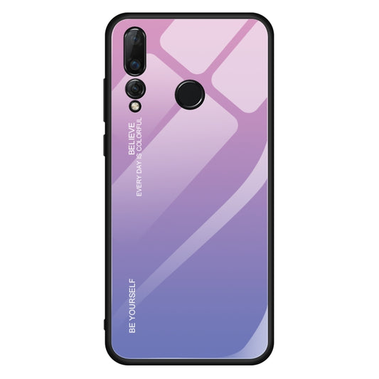 For Huawei Nova 4 Gradient Color Glass Case(Light Purple) - Huawei Cases by buy2fix | Online Shopping UK | buy2fix