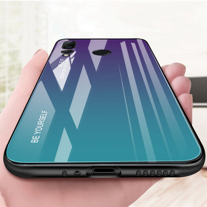 For Huawei Nova 4 Gradient Color Glass Case(Light Purple) - Huawei Cases by buy2fix | Online Shopping UK | buy2fix