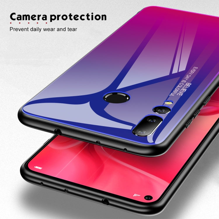 For Huawei Nova 4 Gradient Color Glass Case(Light Purple) - Huawei Cases by buy2fix | Online Shopping UK | buy2fix