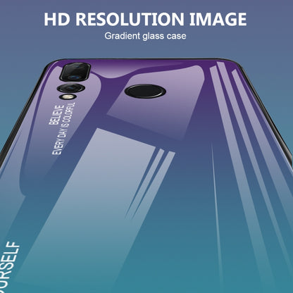 For Huawei Nova 4 Gradient Color Glass Case(Light Purple) - Huawei Cases by buy2fix | Online Shopping UK | buy2fix