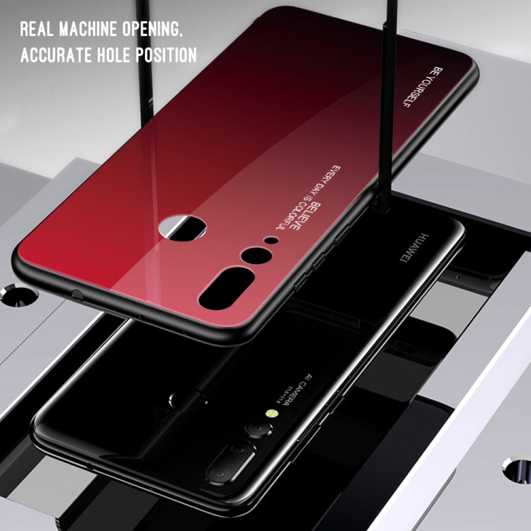 For Huawei Nova 4 Gradient Color Glass Case(Light Purple) - Huawei Cases by buy2fix | Online Shopping UK | buy2fix
