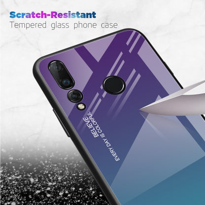 For Huawei Nova 4 Gradient Color Glass Case(Light Purple) - Huawei Cases by buy2fix | Online Shopping UK | buy2fix