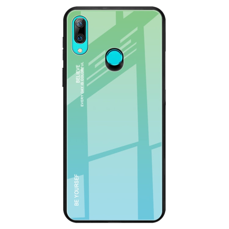 For Huawei P Smart Z Gradient Color Glass Case(Sky Blue) - Huawei Cases by buy2fix | Online Shopping UK | buy2fix