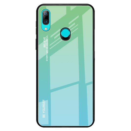 For Huawei P Smart Z Gradient Color Glass Case(Sky Blue) - Huawei Cases by buy2fix | Online Shopping UK | buy2fix