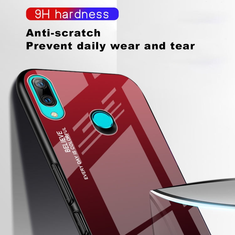 For Huawei P Smart Z Gradient Color Glass Case(Sky Blue) - Huawei Cases by buy2fix | Online Shopping UK | buy2fix