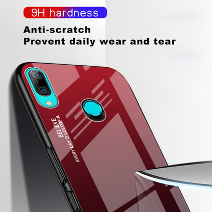 For Huawei P Smart Z Gradient Color Glass Case(Sky Blue) - Huawei Cases by buy2fix | Online Shopping UK | buy2fix