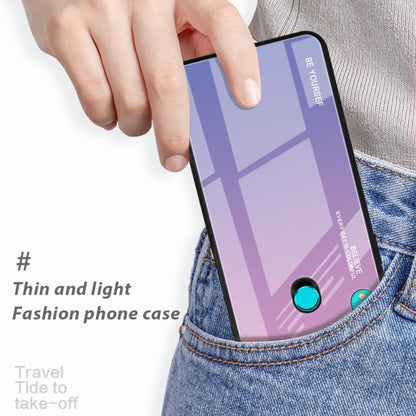 For Huawei P Smart Z Gradient Color Glass Case(Sky Blue) - Huawei Cases by buy2fix | Online Shopping UK | buy2fix