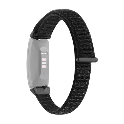 For Fitbit Inspire 2 Nylon Loop Strap Watch Band(Black) - Watch Bands by buy2fix | Online Shopping UK | buy2fix