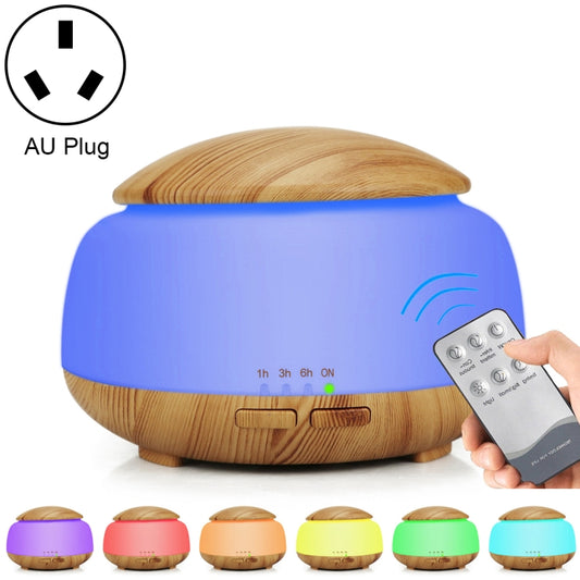 Wood Grain Humidifier Air Purifier Ultrasonic Atomization Household Aromatherapy Machine with Colorful LED Light Automatic Alcohol Sprayer, Plug Specification:AU Plug(Light Brown) - Air Purifiers & Accessories by buy2fix | Online Shopping UK | buy2fix