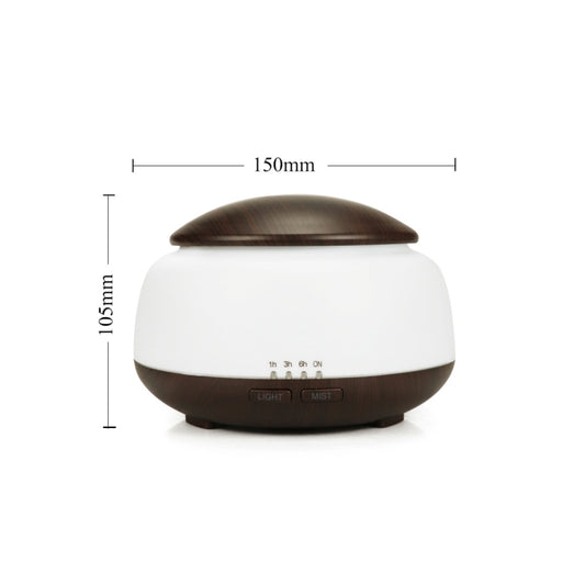 Wood Grain Humidifier Air Purifier Ultrasonic Atomization Household Aromatherapy Machine with Colorful LED Light Automatic Alcohol Sprayer, Plug Specification:UK Plug(Dark Brown) - Air Purifiers & Accessories by buy2fix | Online Shopping UK | buy2fix