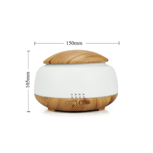 Wood Grain Humidifier Air Purifier Ultrasonic Atomization Household Aromatherapy Machine with Colorful LED Light Automatic Alcohol Sprayer, Plug Specification:US Plug(Light Brown) - Air Purifiers & Accessories by buy2fix | Online Shopping UK | buy2fix