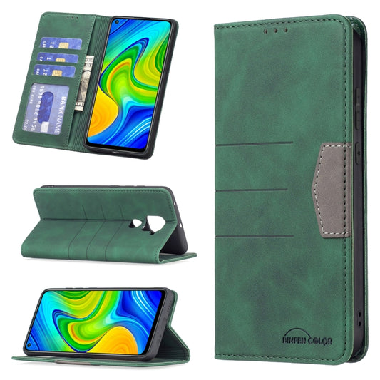 For Xiaomi Redmi Note 9 / 10X 4G Magnetic Splicing Leather Phone Case(Green) - Xiaomi Cases by buy2fix | Online Shopping UK | buy2fix