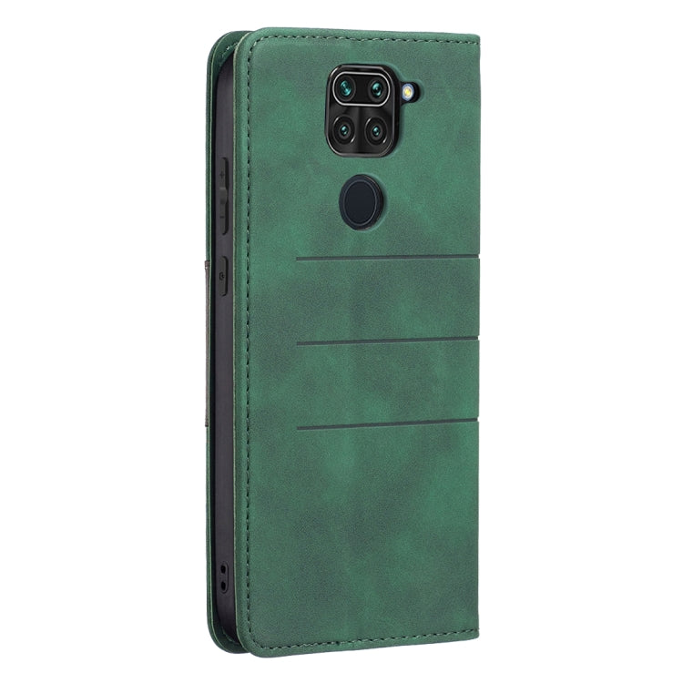 For Xiaomi Redmi Note 9 / 10X 4G Magnetic Splicing Leather Phone Case(Green) - Xiaomi Cases by buy2fix | Online Shopping UK | buy2fix