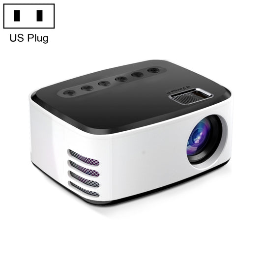 T20 320x240 400 Lumens Portable Home Theater LED HD Digital Projector, Same Screen Version, US Plug(Black White) - LED Projector by buy2fix | Online Shopping UK | buy2fix