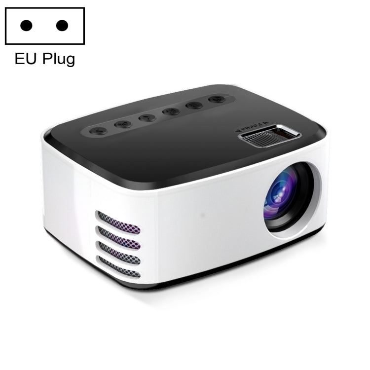 T20 320x240 400 Lumens Portable Home Theater LED HD Digital Projector, Same Screen Version, EU Plug(Black White) - LED Projector by buy2fix | Online Shopping UK | buy2fix